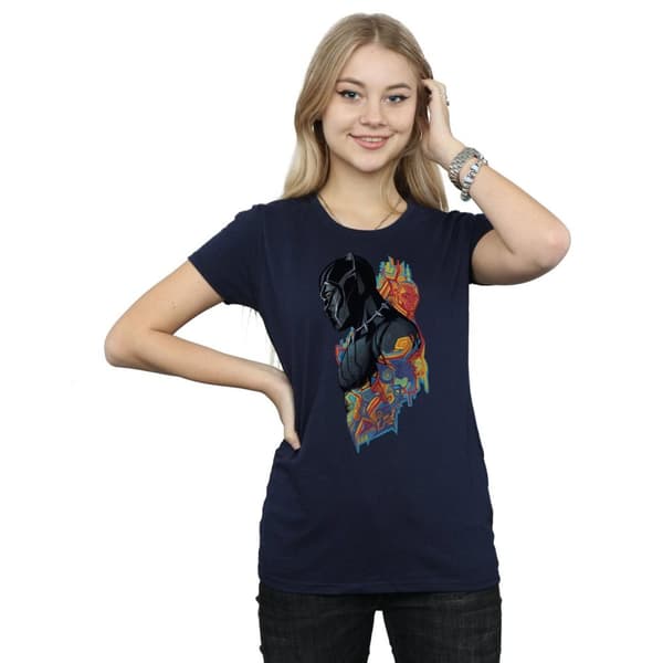 Marvel Dam/Tjej - Black Panther - Profil T-shirt i bomull