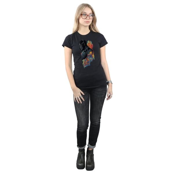 Marvel Dam/Tjej - Black Panther - Profil T-shirt i bomull