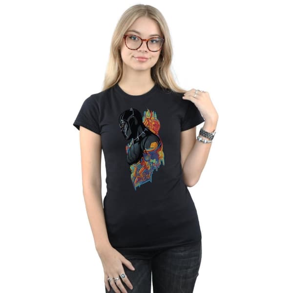 Marvel Dam/Tjej - Black Panther - Profil T-shirt i bomull
