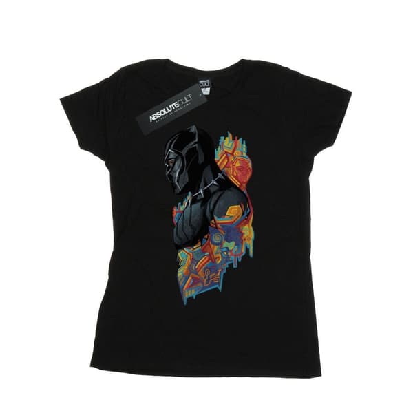 Marvel Dam/Tjej - Black Panther - Profil T-shirt i bomull