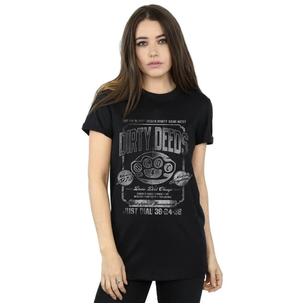 AC/DC Womens/Ladies Just Dial Cotton Boyfriend T-Shirt