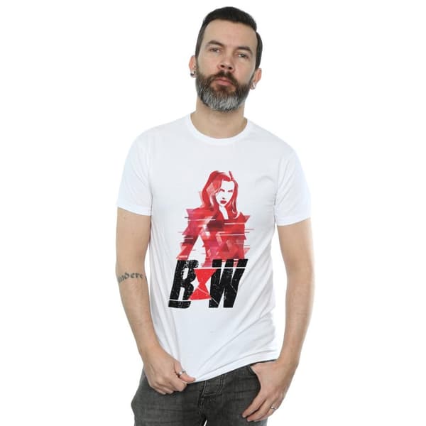 Marvel Mens Black Widow Movie Logo Artwork T-Shirt