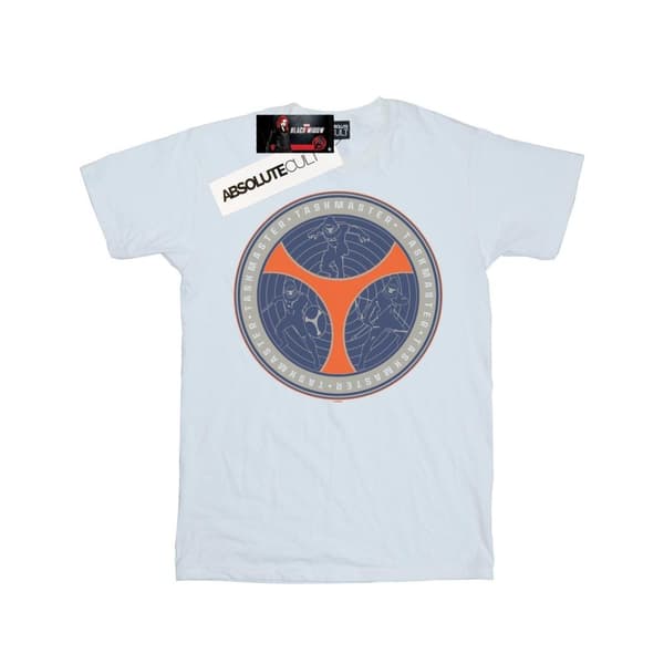 Marvel Mens Black Widow Movie Taskmaster Shield Poses T-Shirt White L