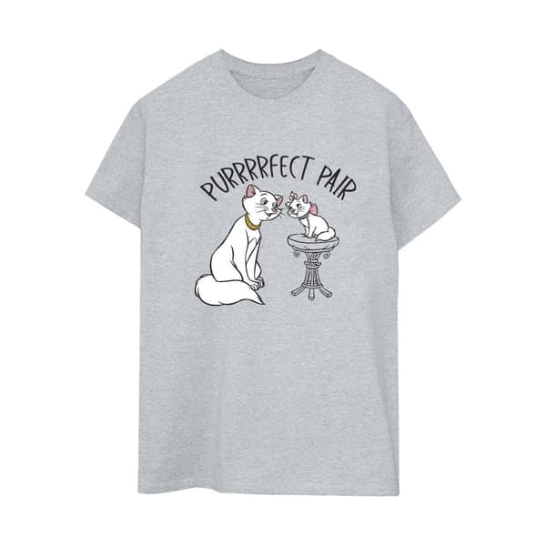 Disney Womens/Ladies The Aristocats Purrfect Pair Cotton Boyfriend T-Shirt