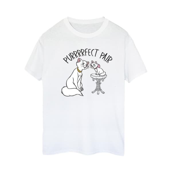 Disney Womens/Ladies The Aristocats Purrfect Pair Cotton Boyfriend T-Shirt