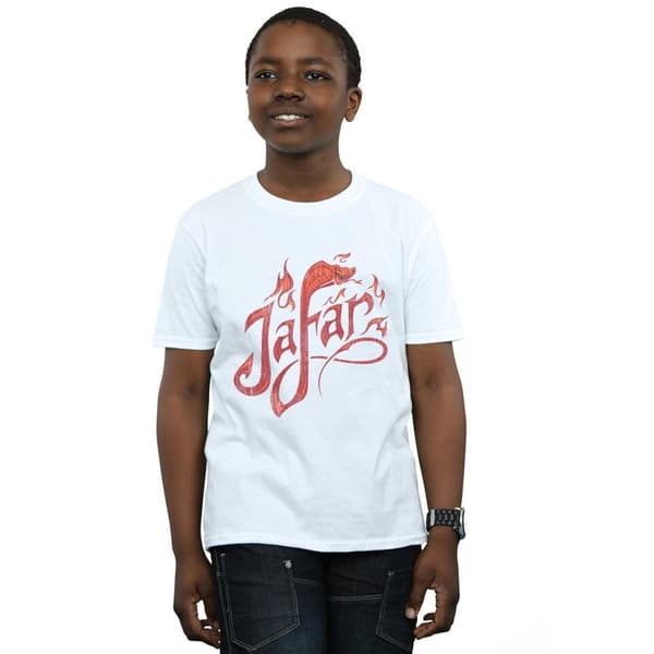 Disney Pojkar Aladdin Movie Jafar Flames Logo T-shirt