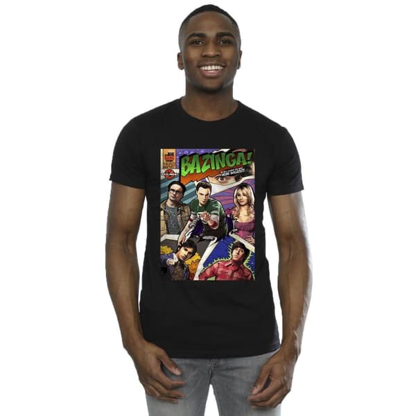The Big Bang Theory Mens Bazinga Cover T-Shirt