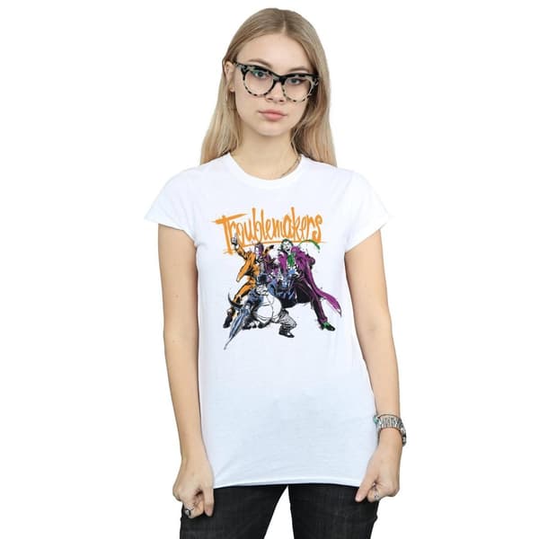 DC Comics Womens/Ladies Batman Troublemakers Cotton T-Shirt