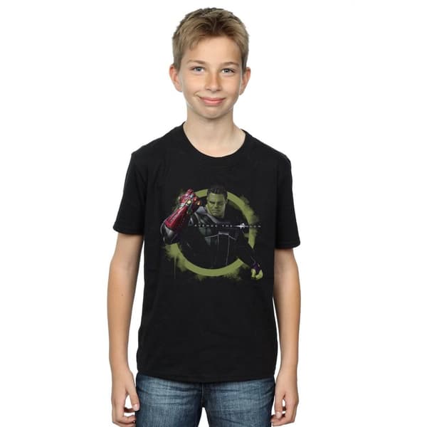 Marvel Boys Avengers Endgame Hulk Nano Gauntlet T-Shirt
