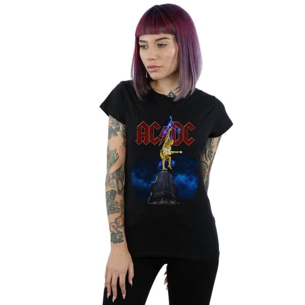 AC/DC Dam/Tjej - Stiff Upper Lip - Blixtar - T-shirt i bomull