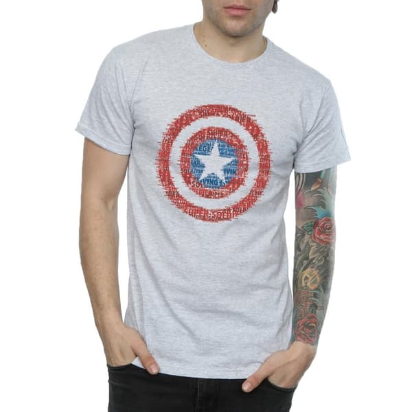Marvel Mens Captain America 75th Super Soldier T-Shirt