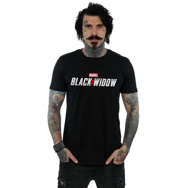 Marvel Mens Black Widow Movie Logo T-Shirt