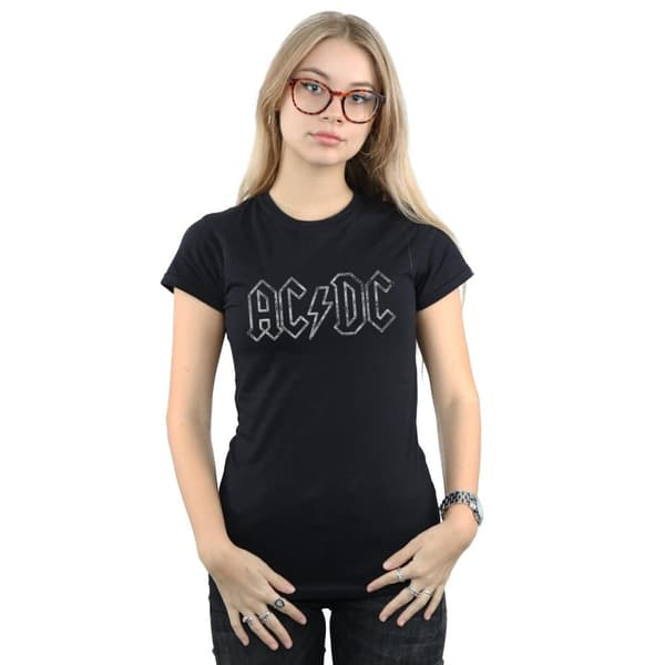 AC/DC Womens/Ladies Jagged Logo Cotton T-Shirt