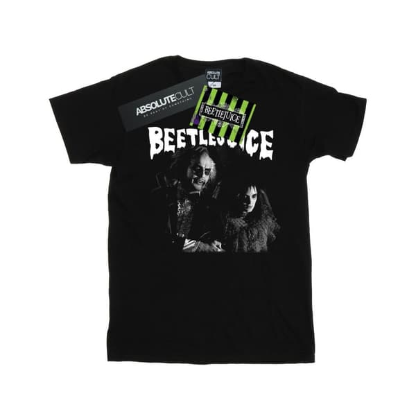 Beetlejuice Pojkvänströja i bomull med monokroma par - dam/dam