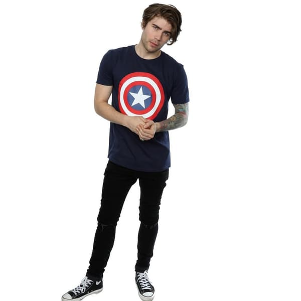 Marvel T-shirt med Captain America-sköld för herrar