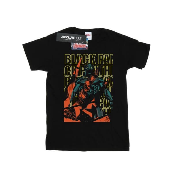 Marvel Dam/kvinnor Avengers Black Panther Collage Boyfriend T-shirt i bomull