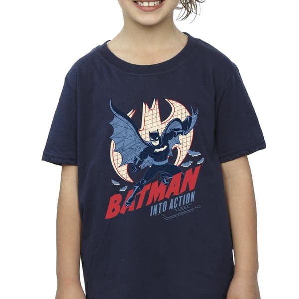 DC Comics Girls Batman Into Action Cotton T-Shirt