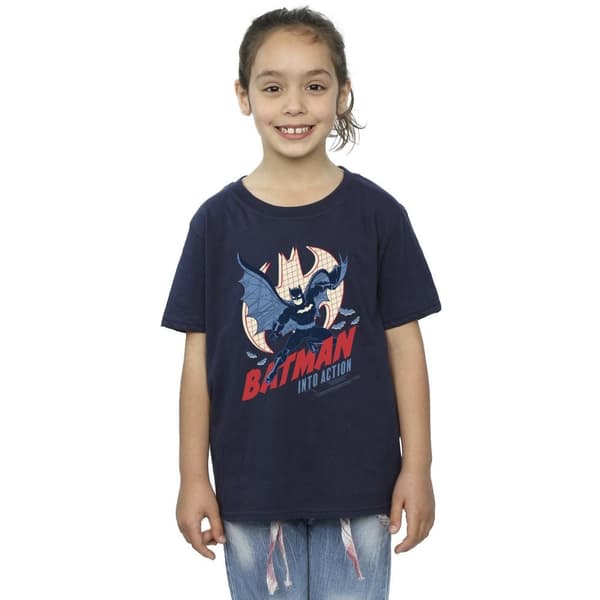 DC Comics Girls Batman Into Action Cotton T-Shirt
