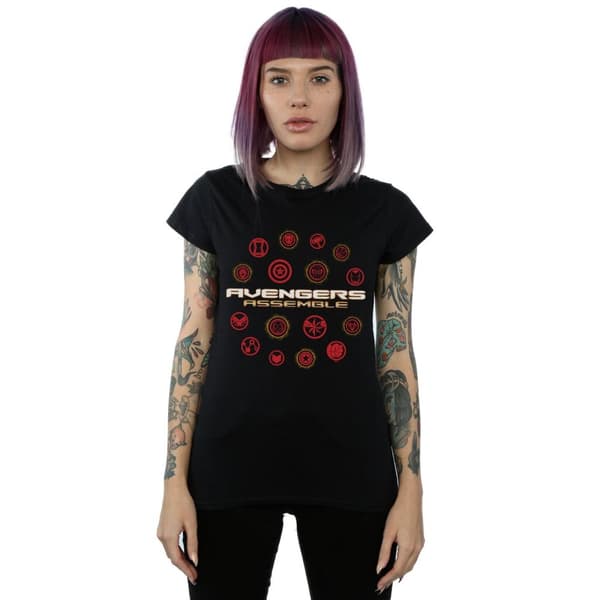 Marvel Womens/Ladies Avengers Endgame Avengers Assemble Cotton T-Shirt