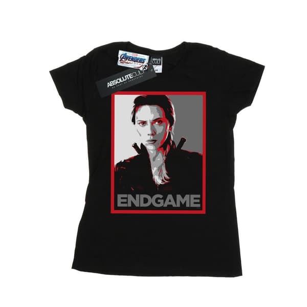 Marvel Womens/Ladies Avengers Endgame Black Widow Poster Cotton T-Shirt