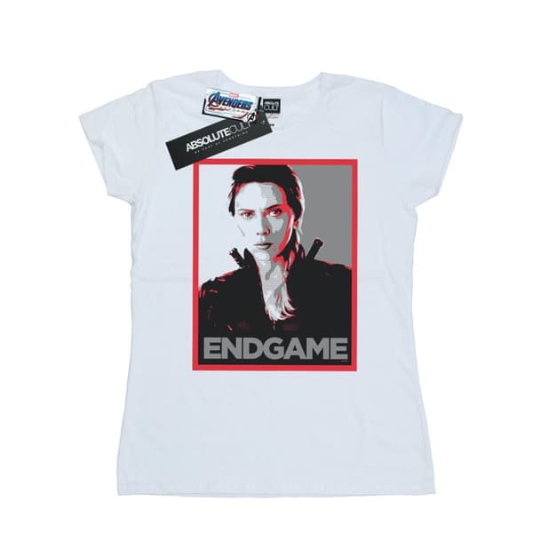 Marvel Womens/Ladies Avengers Endgame Black Widow Poster Cotton T-Shirt