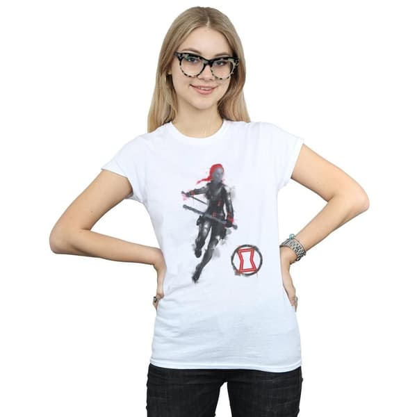 Marvel Avengers Endgame Painted Black Widow - bomulls-T-shirt för damer/kvinnor