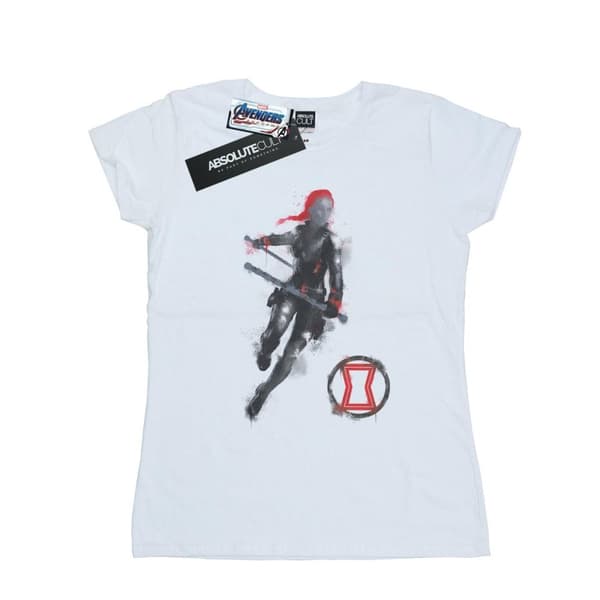 Marvel Avengers Endgame Painted Black Widow - bomulls-T-shirt för damer/kvinnor