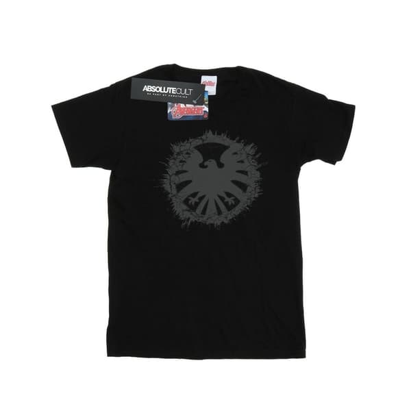 Marvel Mens Agents Of SHIELD Brushed Logo T-Shirt