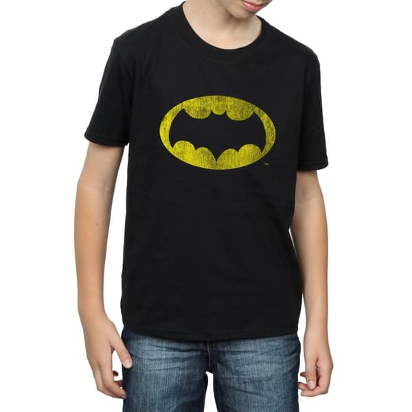 DC Comics Boys Batman TV Series Distressed Logo T-Shirt