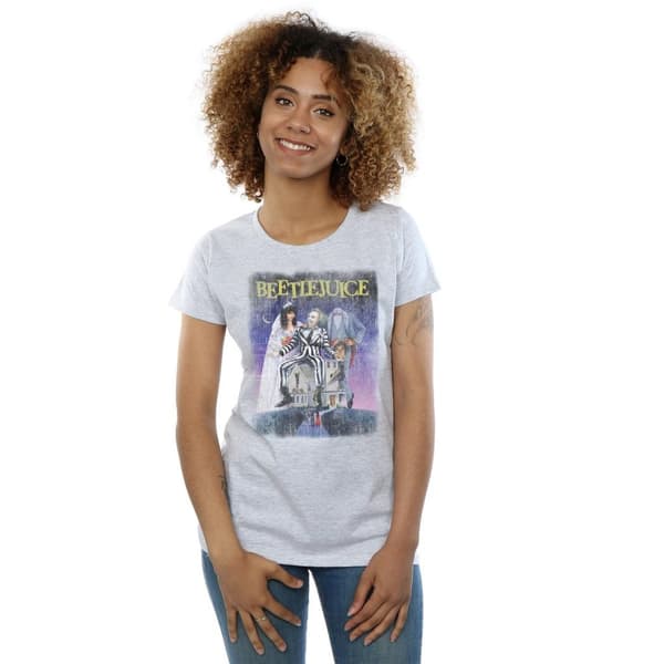 Beetlejuice Womens/Ladies Distressed Poster Cotton T-Shirt