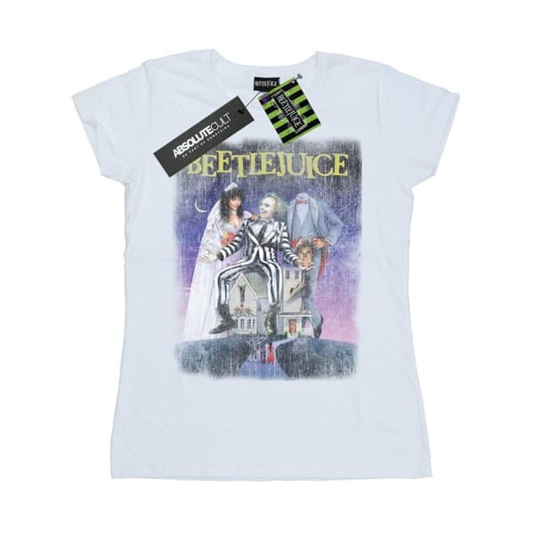 Beetlejuice Womens/Ladies Distressed Poster Cotton T-Shirt