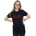 Miniatyrbild 2 av 3: AC/DC Dam/Tjej - Boyfriend-t-shirt i bomull med Horns-logga