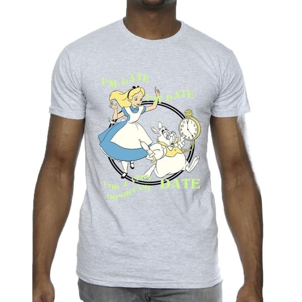 Disney Mens Alice In Wonderland I´m Late T-Shirt