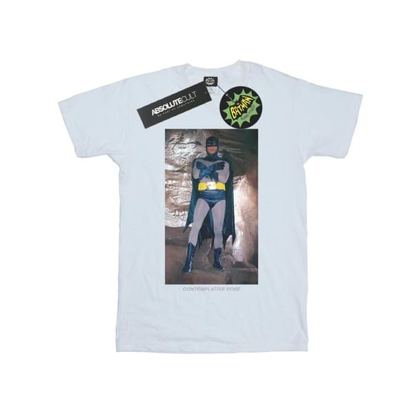 DC Comics Womens/Ladies Batman TV Series Contemplative Pose Cotton Boyfriend T-Shirt