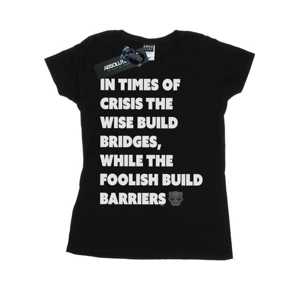 Marvel Womens/Ladies Black Panther Times Of Crisis Cotton T-Shirt
