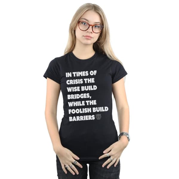 Marvel Womens/Ladies Black Panther Times Of Crisis Cotton T-Shirt