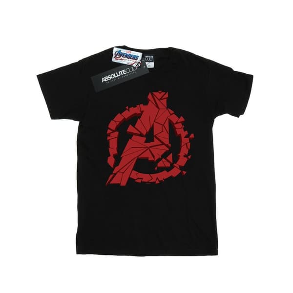 Marvel Girls Avengers Endgame Shattered Logo Cotton T-Shirt