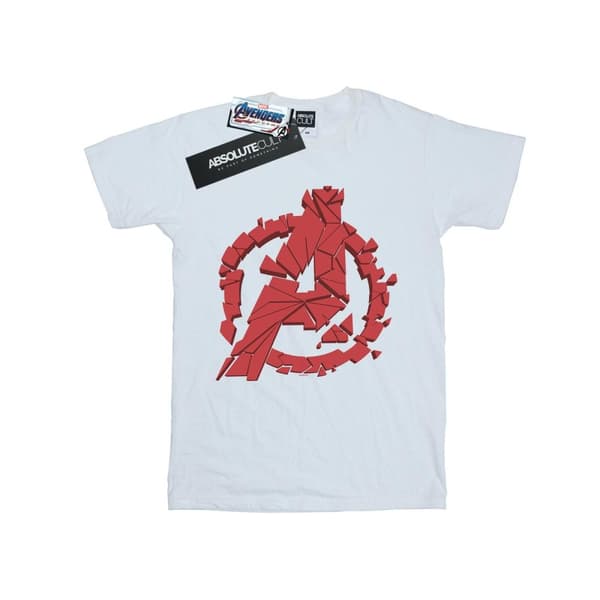 Marvel Girls Avengers Endgame Shattered Logo Cotton T-Shirt