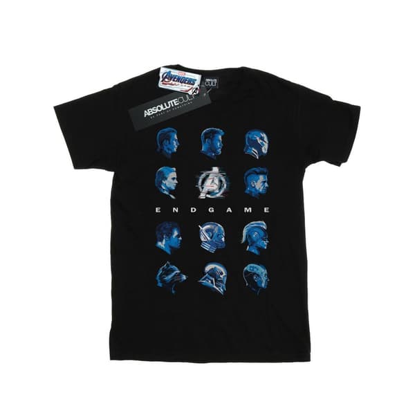 Marvel T-shirt med Avengers Endgame-karaktärsuppsättning för pojkar Black 7-8 Years