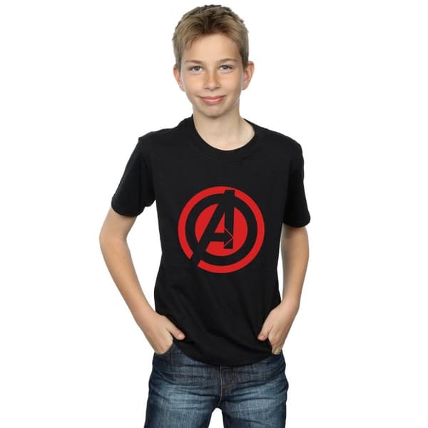 Marvel Boys Avengers Assemble Solid A Logo T-Shirt