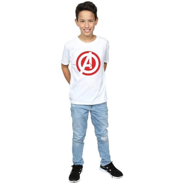 Marvel Boys Avengers Assemble Solid A Logo T-Shirt
