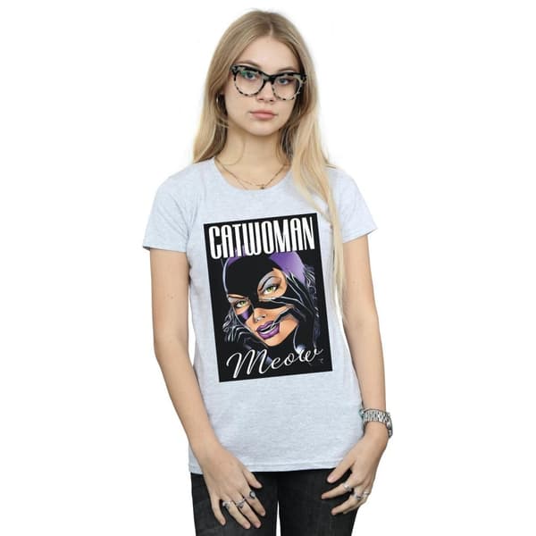 DC Comics Womens/Ladies Batman Catwoman Feline Fatale Cotton T-Shirt