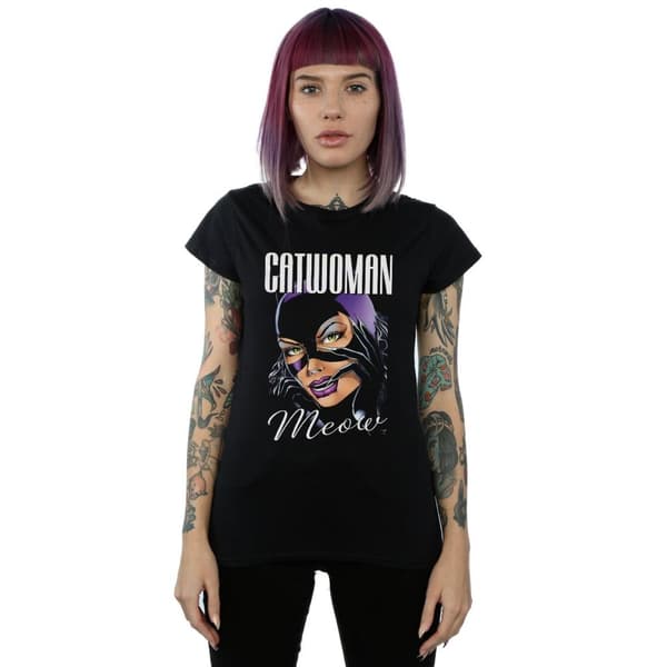 DC Comics Womens/Ladies Batman Catwoman Feline Fatale Cotton T-Shirt