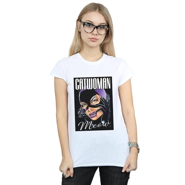 DC Comics Womens/Ladies Batman Catwoman Feline Fatale Cotton T-Shirt