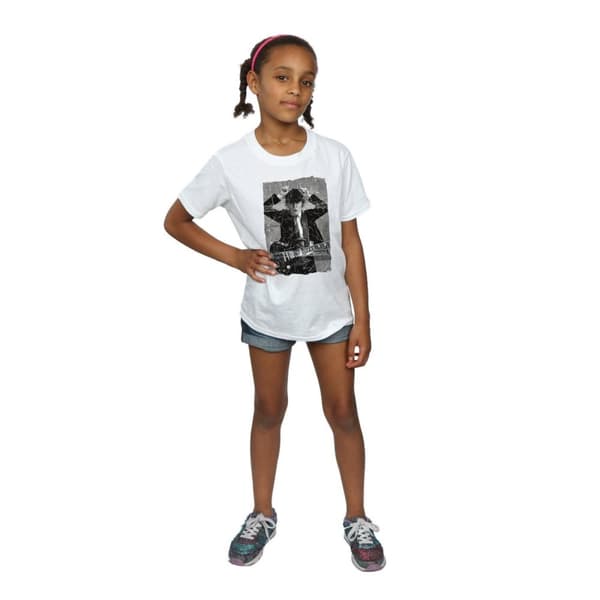 AC/DC Girls Angus Young Distressed Photo Cotton T-Shirt