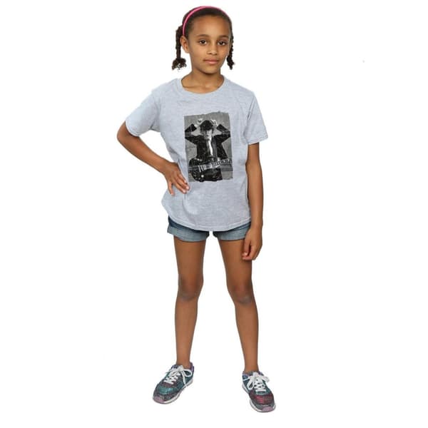 AC/DC Girls Angus Young Distressed Photo Cotton T-Shirt