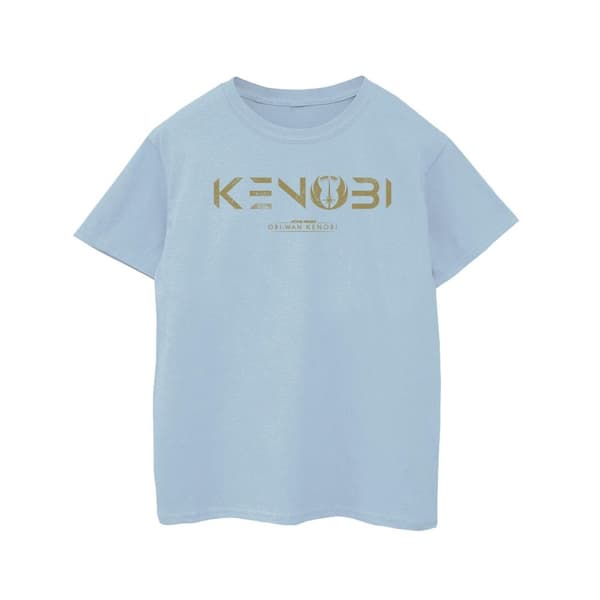 Star Wars Girls Obi-Wan Kenobi Logo Cotton T-Shirt Baby Blue 3-4 Years