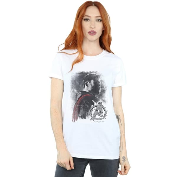 Marvel Dam/Tjej Avengers Endgame Thor Boyfriend T-shirt i borstad bomull