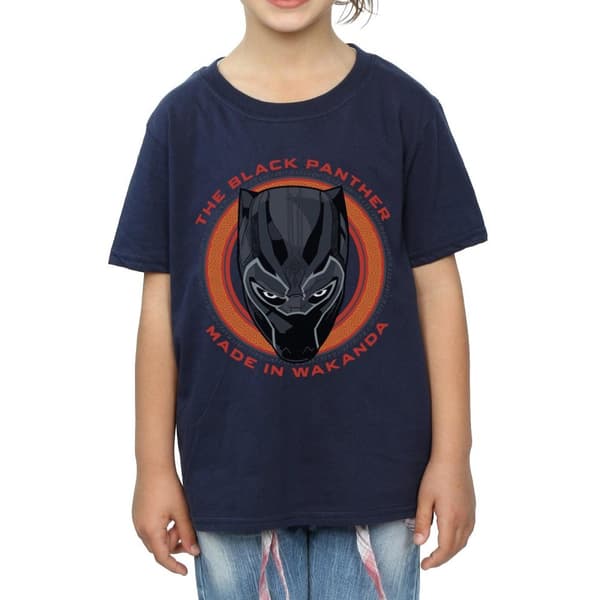 Marvel Girls Black Panther Made in Wakanda Red Cotton T-Shirt