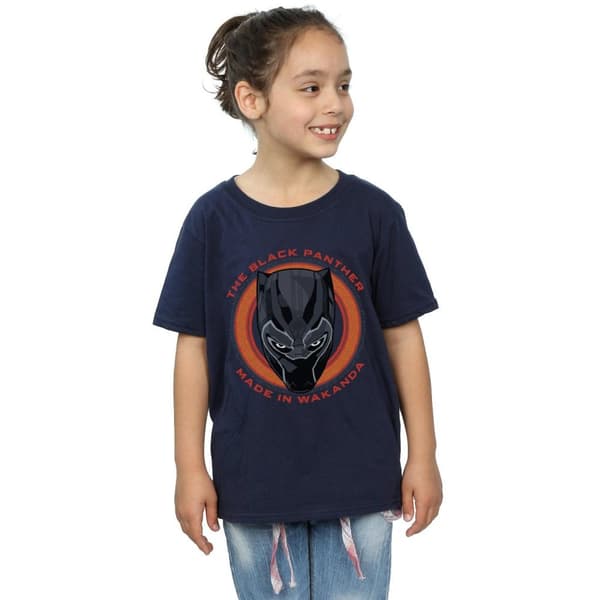 Marvel Girls Black Panther Made in Wakanda Red Cotton T-Shirt